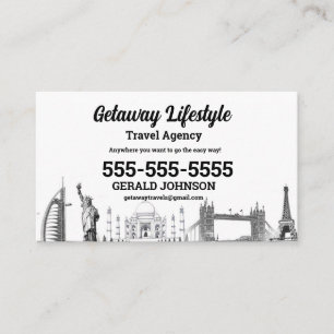 Carte de visite de conseiller aux voyages