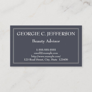 Carte de visite de conseiller en beauté simple et