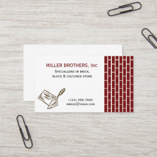 Carte de visite de constructeur de construction en