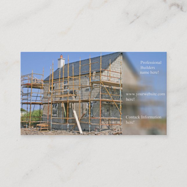 Carte de visite de construction (Devant)