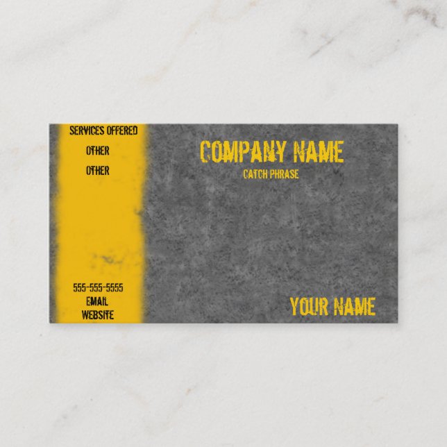 Carte de visite de construction (Devant)