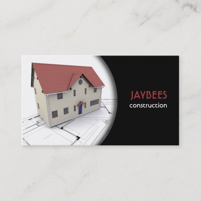 Carte de visite de construction/architecte (Devant)