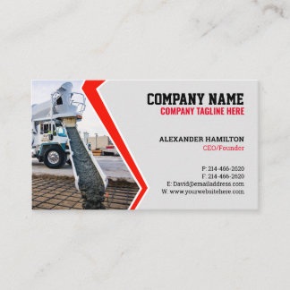 Carte de visite de construction (béton) modifiable