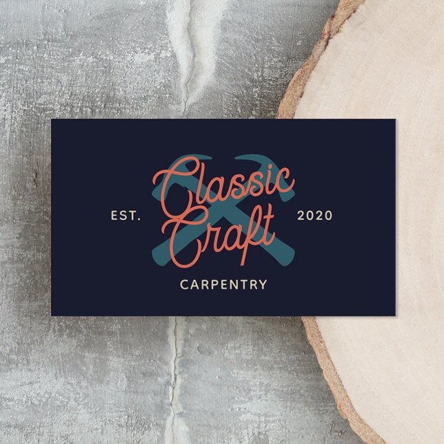 Carte de visite de construction de charpentier (Créateur téléchargé)