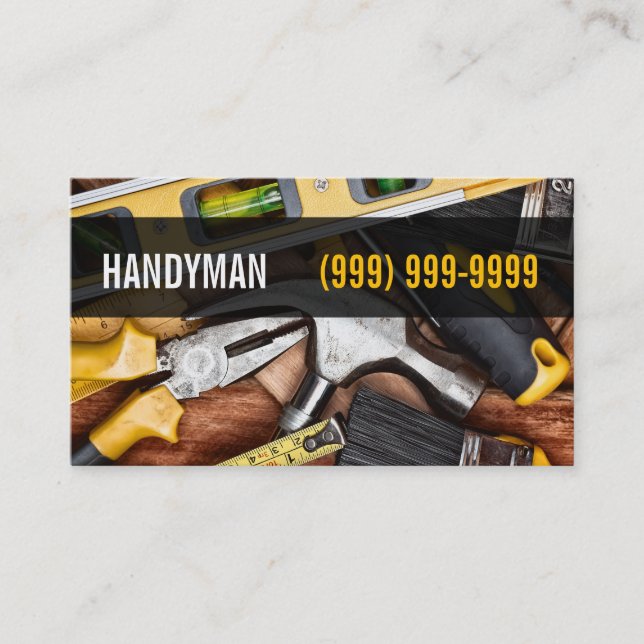 Carte de visite de construction de maintenance Han (Devant)