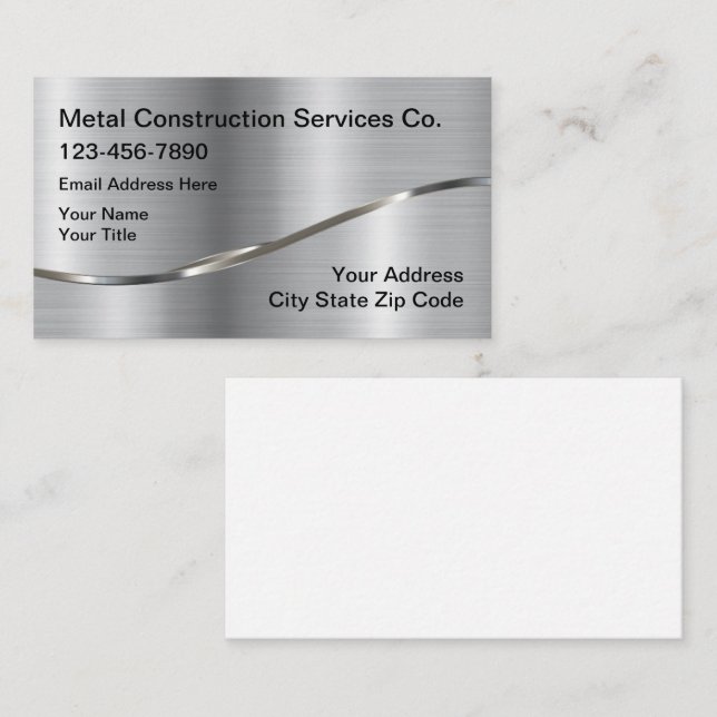 Carte de visite De Construction Et De Recyclage De (Devant / Derrière)