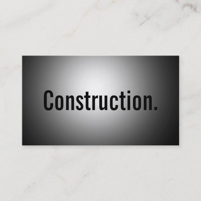 Carte de visite de construction gris clair mou (Devant)