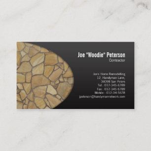 Carte de visite de construction Peachstone Pavé
