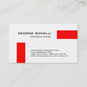 Carte de visite de consultant à tendance rouge ray