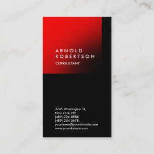 Carte de visite de consultant à tendance rouge rou