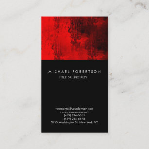 Carte de visite de consultant Abstrait rouge noir