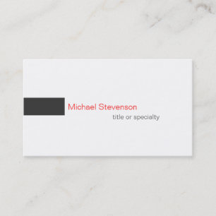 Carte de visite de consultant blanc gris-rouge