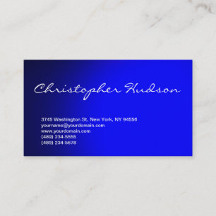 Carte de visite de consultant de script bleu
