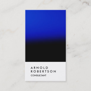 Carte de visite de consultant en bleu clair noir