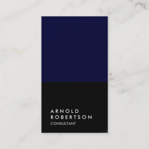Carte de visite de consultant en bleu foncé clair