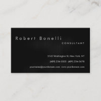 Carte de visite de consultant en gris noir