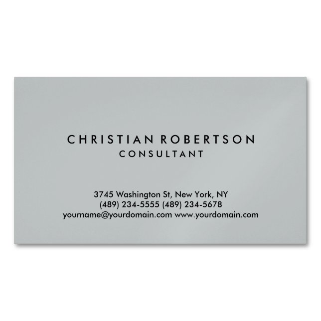 Carte de visite de consultant en gris simple et te (devant)