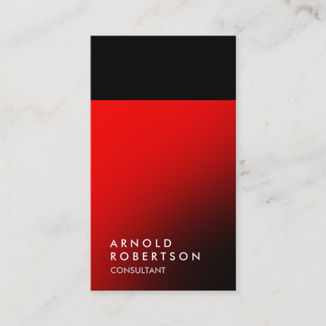 Carte de visite de consultant en mode Noir rouge c (Devant)