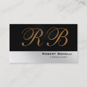 Carte de visite de consultant en monogramme