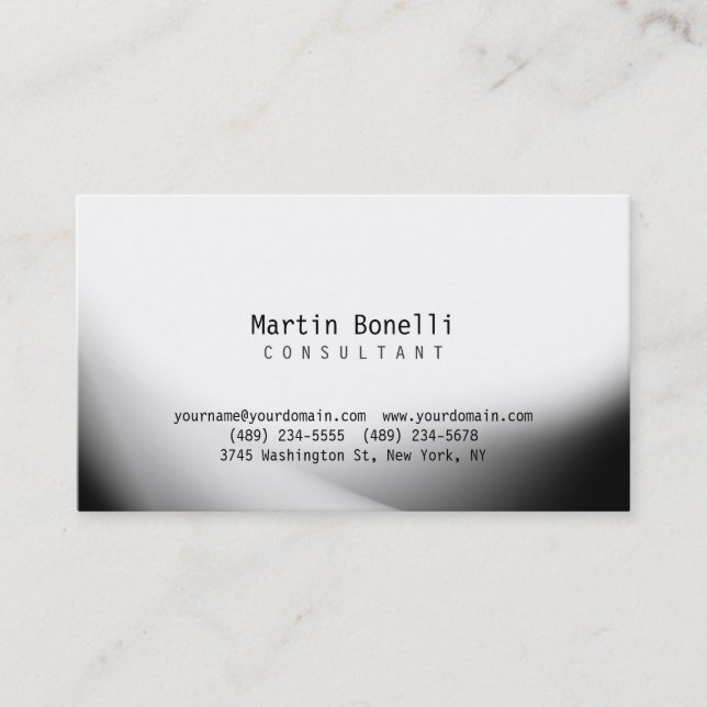 Carte de visite de consultant en Motif gris blanc (Devant)