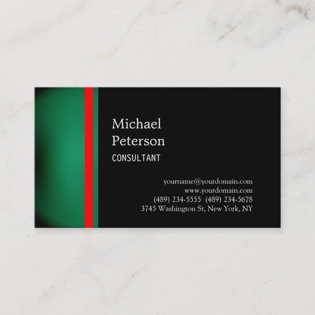 Carte de visite de Consultant en rouge rouge clair (Devant)