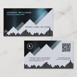 Carte de visite de consultant financier et investi