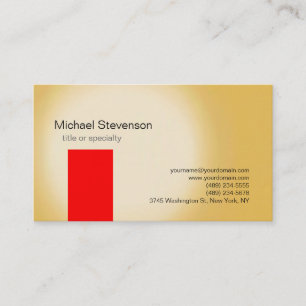 Carte de visite de consultant jaune rouge
