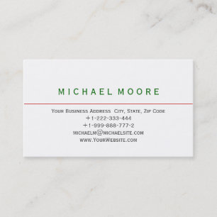 Carte de visite de consultant minimaliste moderne