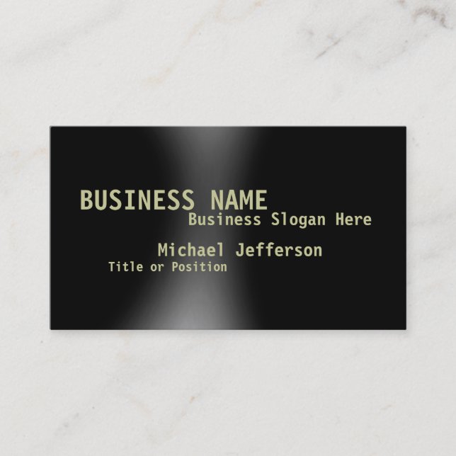Carte de visite de consultant moderne gris noir (Devant)