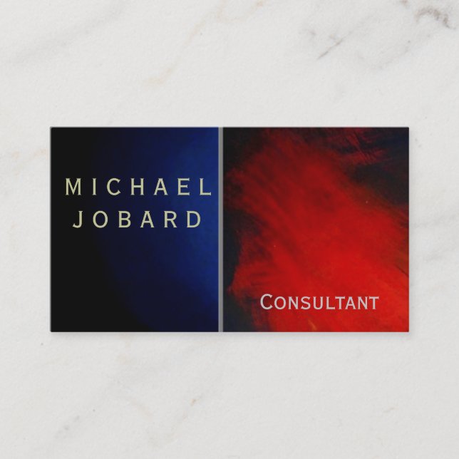 Carte de visite de consultant moderne gris rouge b (Devant)