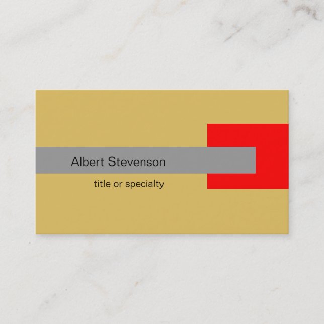 Carte de visite de consultant moderne rouge gris j (Devant)