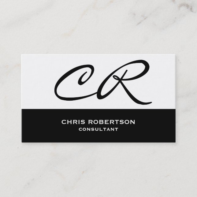 Carte de visite de consultant noir noir (Devant)