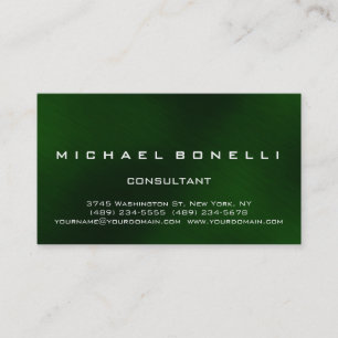 Carte de visite de consultant pour Motif vert uniq