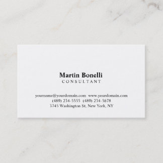 Carte de visite de consultant professionnel modern