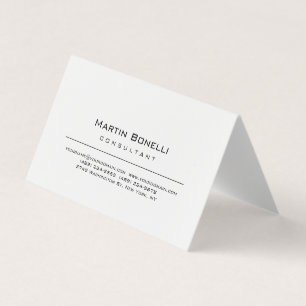 Carte de visite de consultant simple moderne