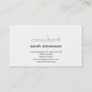 Carte de visite de consultant simple moderne