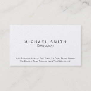 Carte de visite de consultant simple moderne