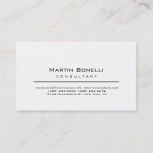 Carte de visite de consultant simple moderne