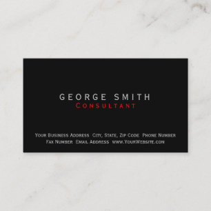 Carte de visite de consultant simple moderne