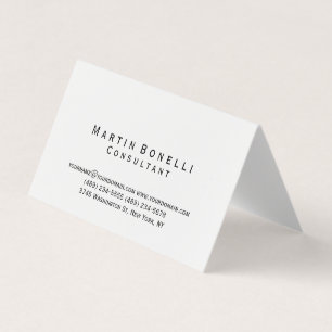 Carte de visite de consultant simple moderne
