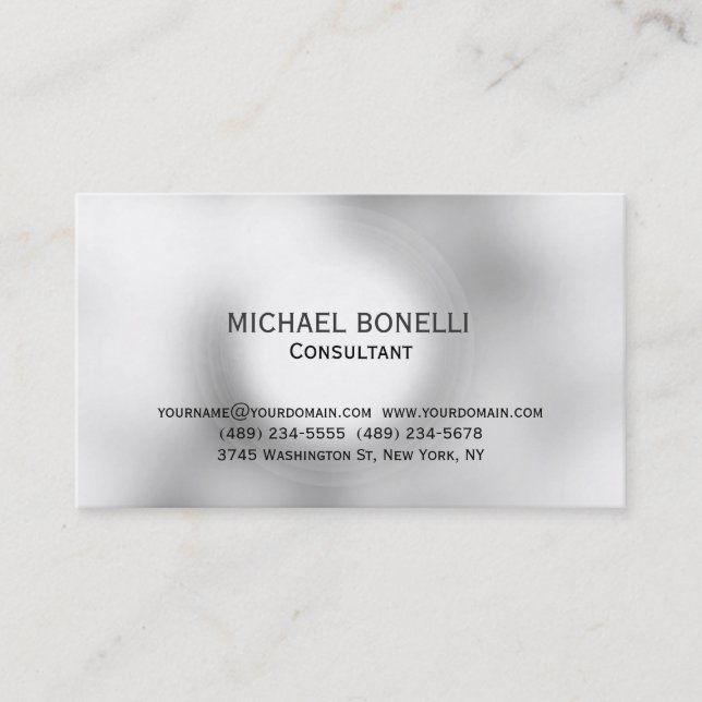 Carte de visite de consultant simple moderne (Devant)