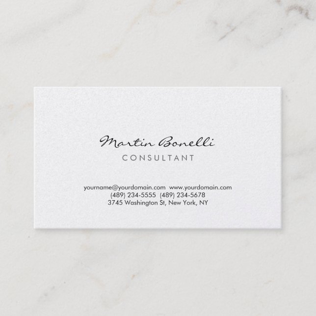 Carte de visite de consultant simple moderne tenda (Devant)