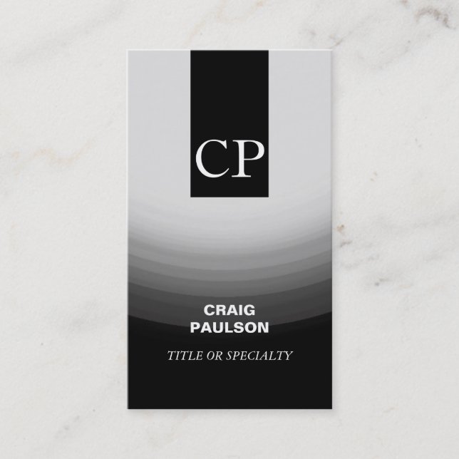 Carte de visite de consultant simple Monogram Plai (Devant)