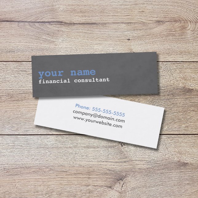 Carte de visite de Consultant texturé Blue Grey (Créateur téléchargé)