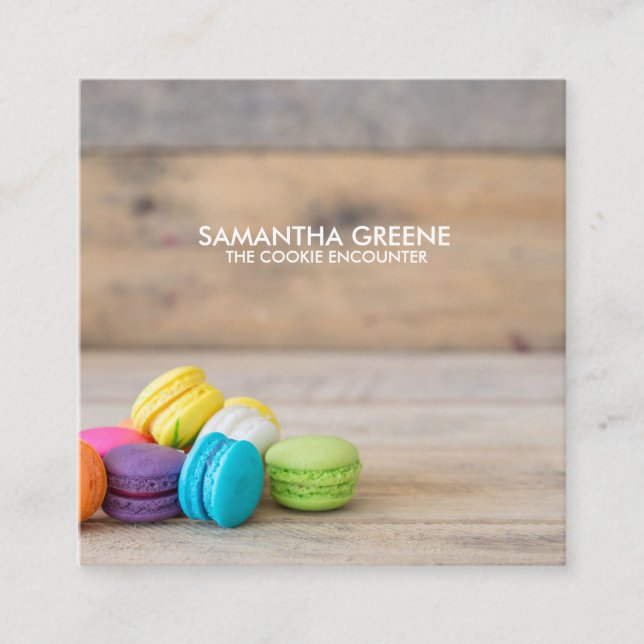 Carte de visite de cookies Macaron (Devant)