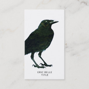 Carte de visite de corbeau noir
