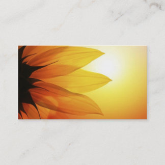 Carte de visite de coucher du soleil de tournesol