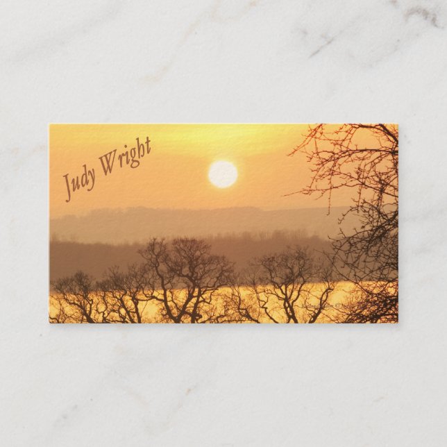 Carte de visite de coucher du soleil d'hiver (Devant)