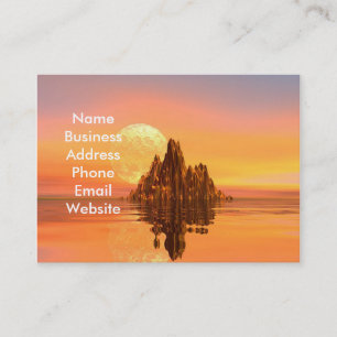 Carte de visite de coucher du soleil d'imaginaire