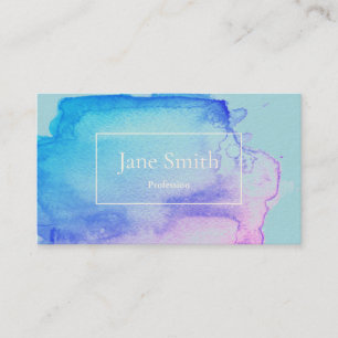 CARTE DE VISITE DE COULEUR D'EAU EN BLEU